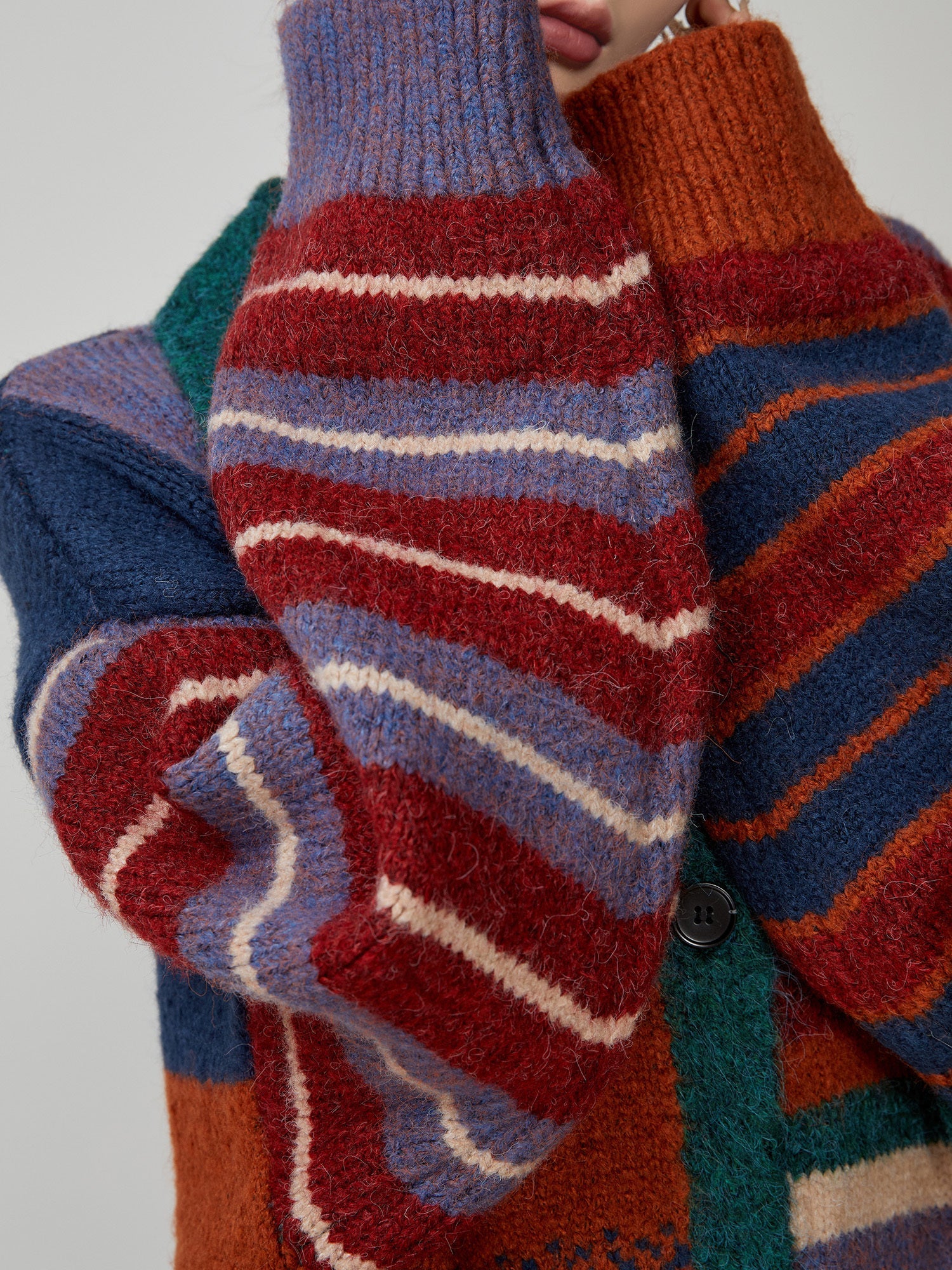 Loose Casual American Retro Stripes Sweater Coat for Soulmates & Lovers | same ANTHEM - Top