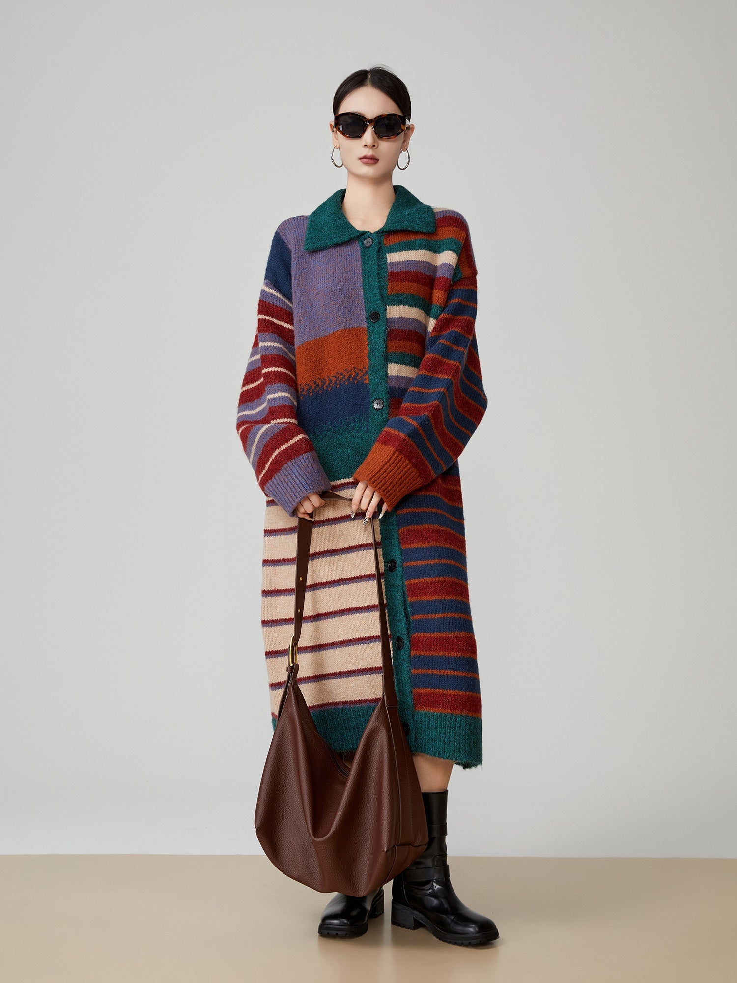 Loose Casual American Retro Stripes Sweater Coat for Soulmates & Lovers | same ANTHEM - Top