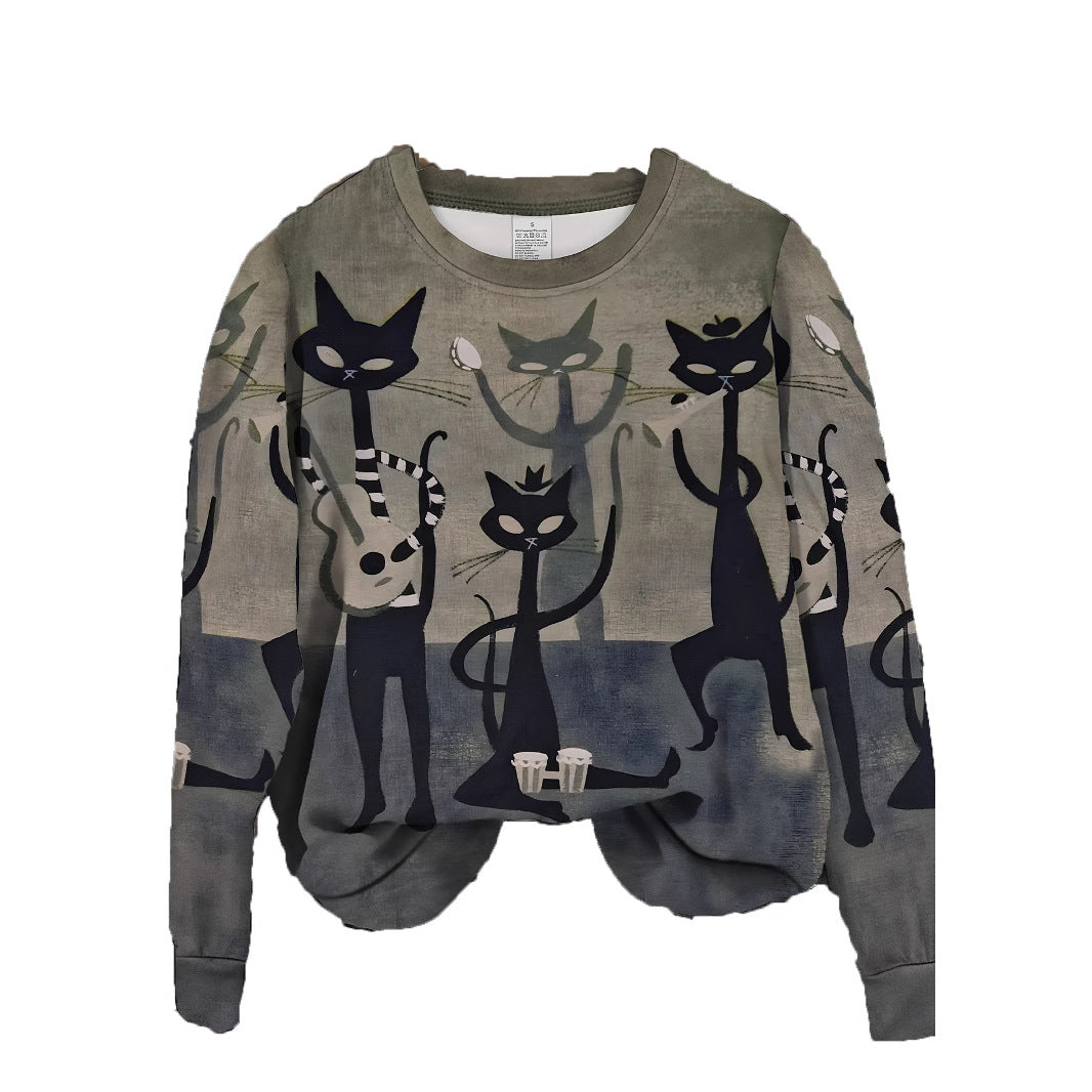 Loose Casual Animal Print Long Sleeve Blouse for Soulmates | same ANTHEM