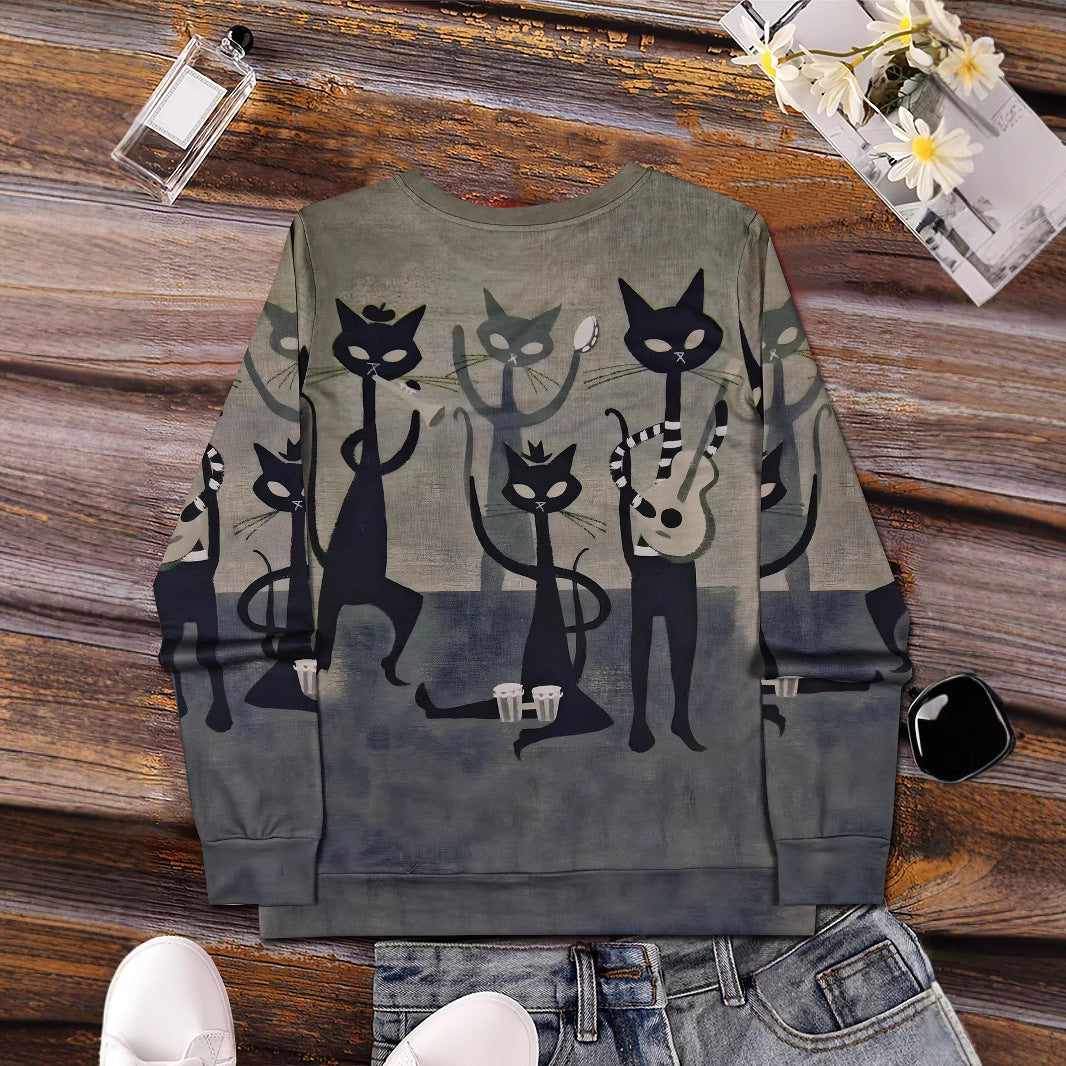 Loose Casual Animal Print Long Sleeve Blouse for Soulmates | same ANTHEM