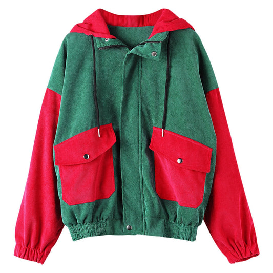 Loose Casual Hooded Jacket | same ANTHEM® - DARK SEA GREEN / S
