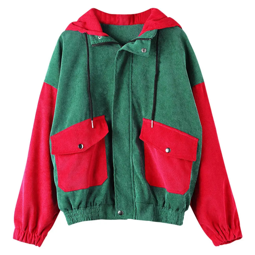 Loose Casual Hooded Jacket | same ANTHEM® - DARK SEA GREEN / XL