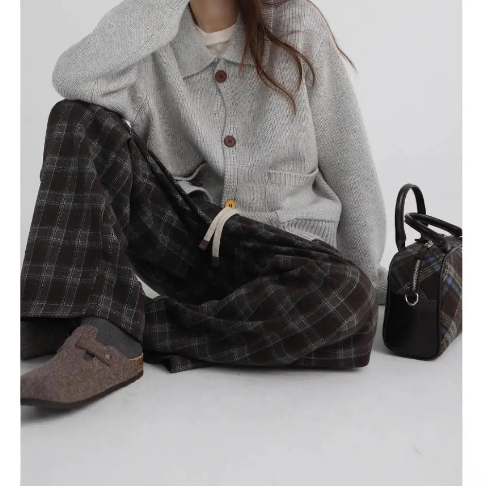 Loose Casual Japanese Retro Lapel Cardigan Coat for Soulmates & Lovers | same ANTHEM - Light Gray / L - Top