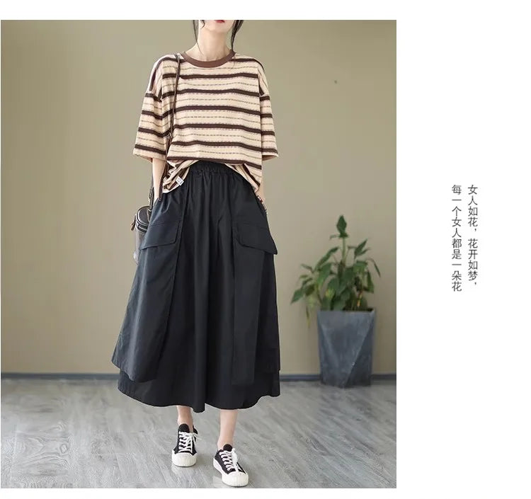 Loose Cotton Cargo Long Skirt – Dreamy Streetwear Made for Soulmates | same ANTHEM.