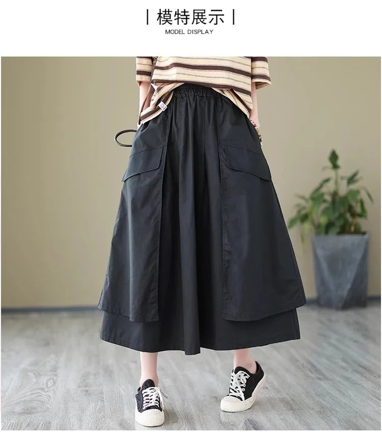 Loose Cotton Cargo Long Skirt – Dreamy Streetwear Made for Soulmates | same ANTHEM.