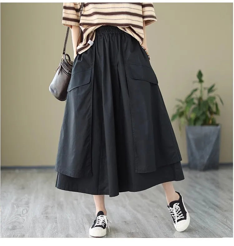 Loose Cotton Cargo Long Skirt – Dreamy Streetwear Made for Soulmates | same ANTHEM.