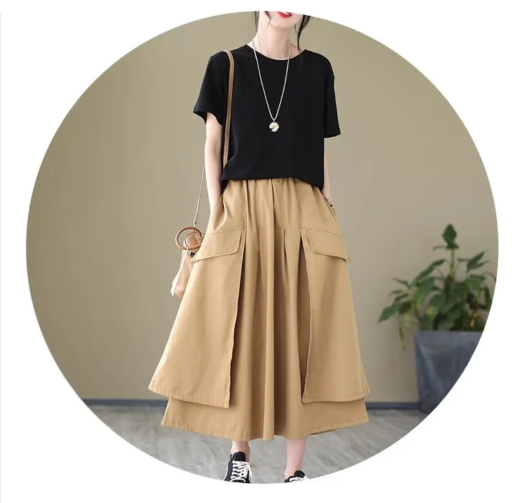 Loose Cotton Cargo Long Skirt – Dreamy Streetwear Made for Soulmates | same ANTHEM.