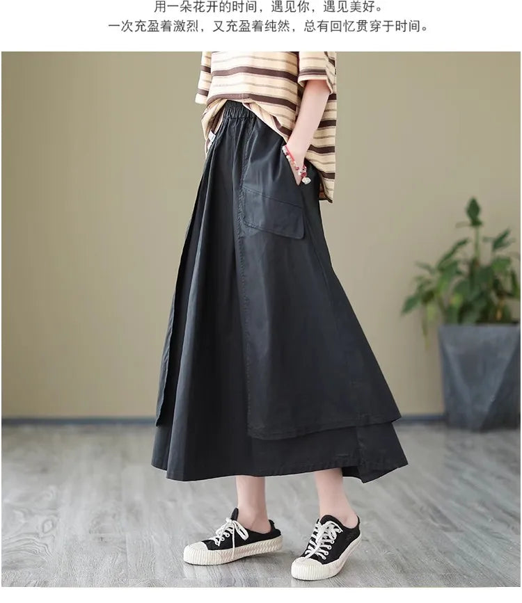Loose Cotton Cargo Long Skirt – Dreamy Streetwear Made for Soulmates | same ANTHEM.