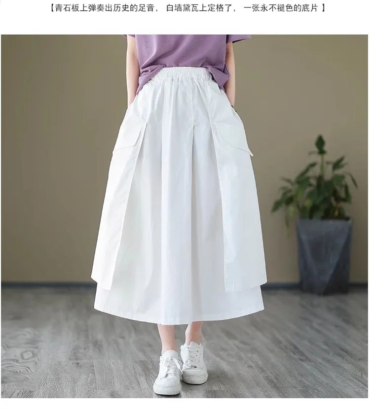 Loose Cotton Cargo Long Skirt – Dreamy Streetwear Made for Soulmates | same ANTHEM.