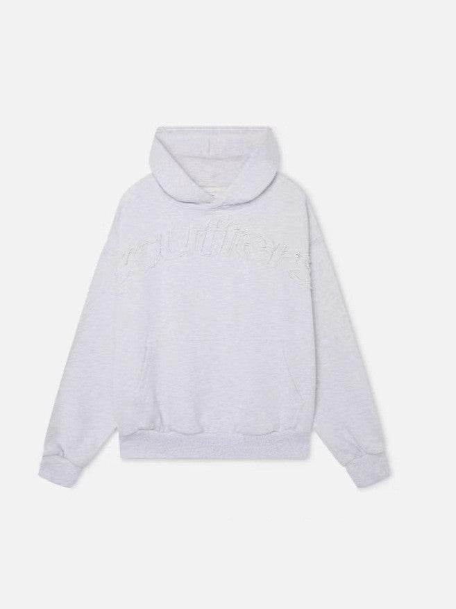 Light gray hoodie on a white background