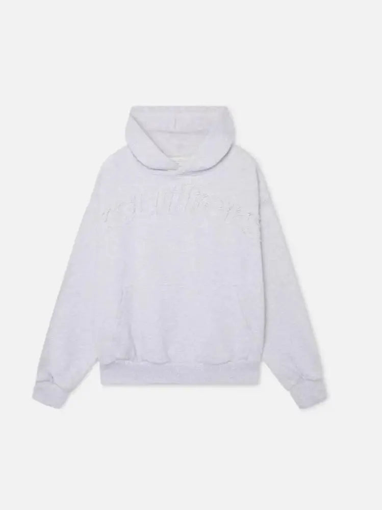 Light gray hoodie on a white background