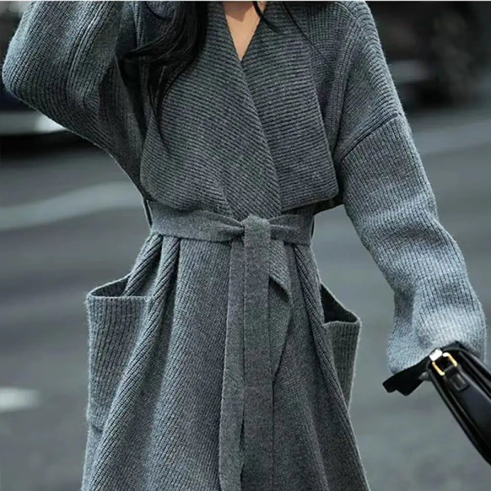Loose Mid-Length Outerwear Sweater Cardigan Women | Lazy Chic Layer | same ANTHEM.
