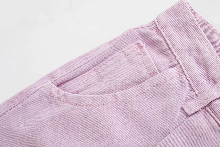 Loose Pleated Purple Denim Pants – Casual Chic | same ANTHEM - Pants