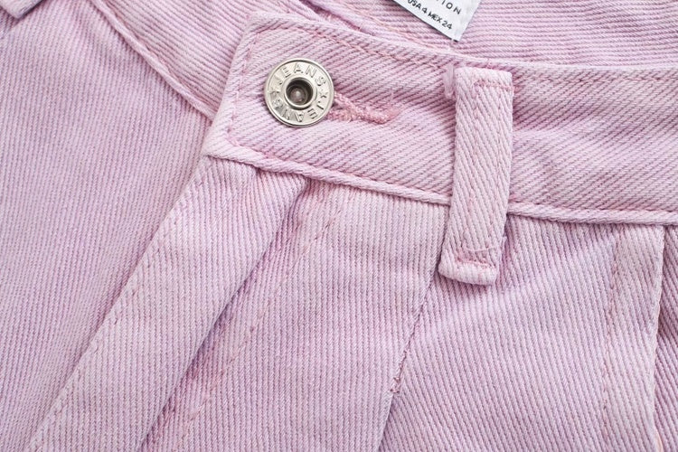 Loose Pleated Purple Denim Pants – Casual Chic | same ANTHEM - Pants