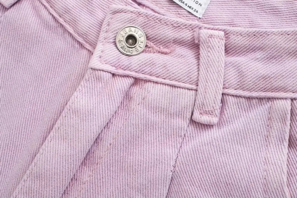 Loose Pleated Purple Denim Pants – Casual Chic | same ANTHEM - Pants