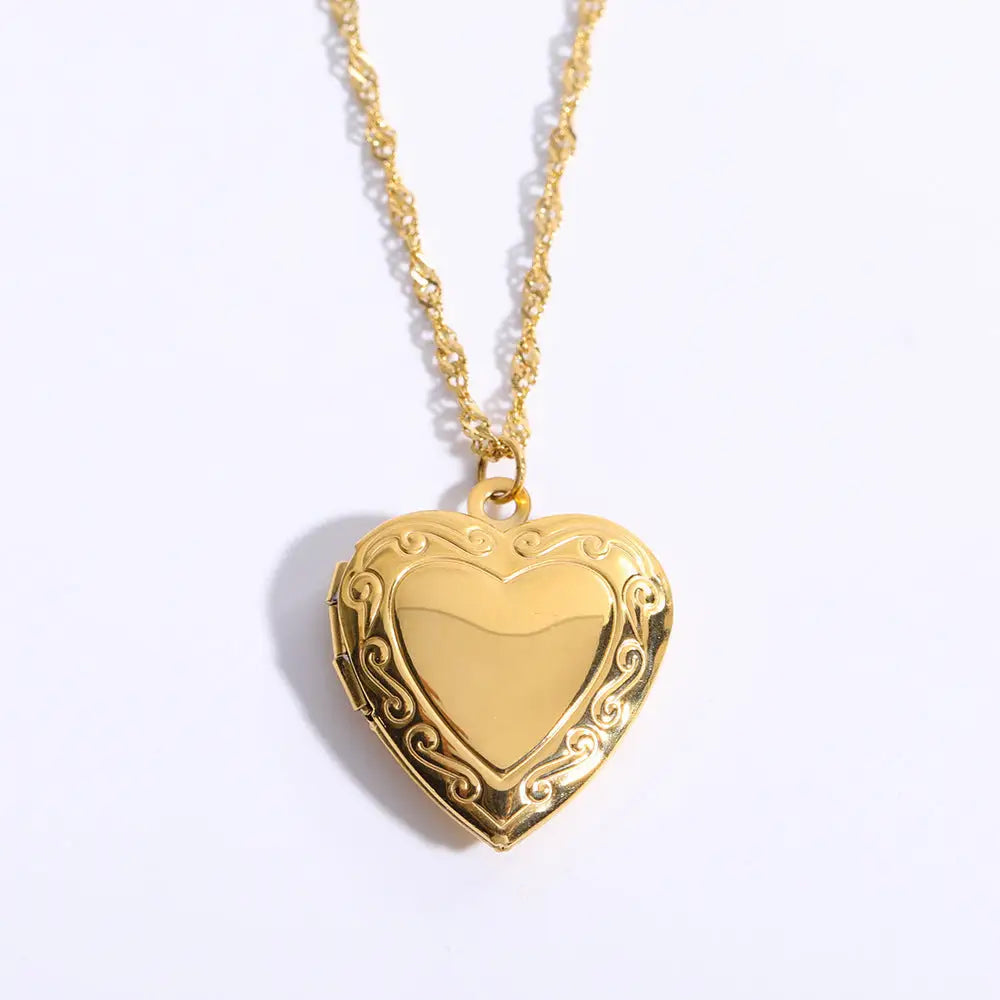 Love Heart Flowers Album Pendant Necklace | Soulmate & Lovers Jewellery | same ANTHEM - Pattern Album Necklace