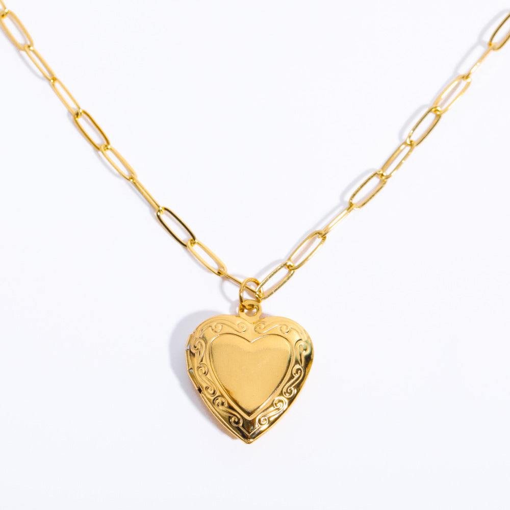 Love Heart Flowers Album Pendant Necklace | Soulmate & Lovers Jewellery | same ANTHEM - Clip Love Photo Album