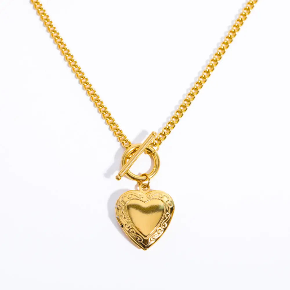 Love Heart Flowers Album Pendant Necklace | Soulmate & Lovers Jewellery | same ANTHEM - OT Buckle Love Photo Album