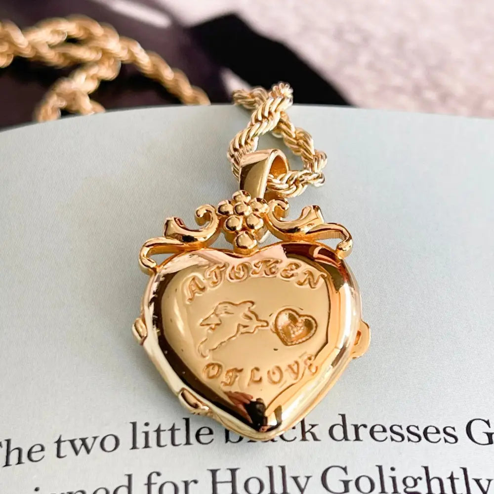Love Heart Flowers Album Pendant Necklace | Soulmate & Lovers Jewellery | same ANTHEM - LOVE