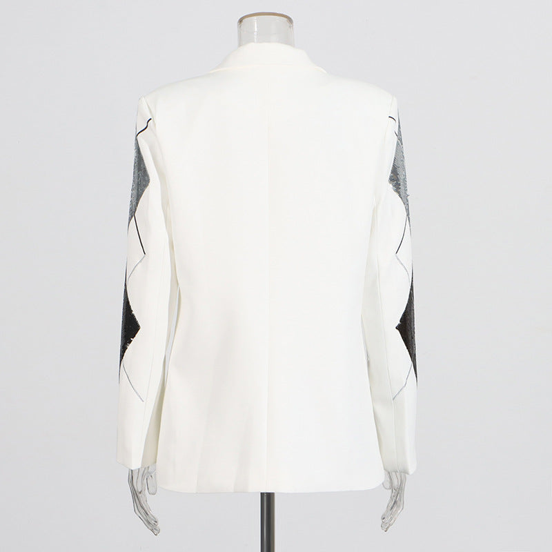 Luxury Casual Patchwork Sequin Suit Jacket for Women | same ANTHEM.