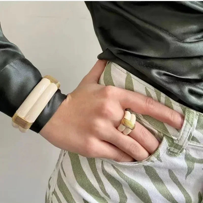 Luxury Enamel Stackable Rings – Unisex Punk Style | same ANTHEM