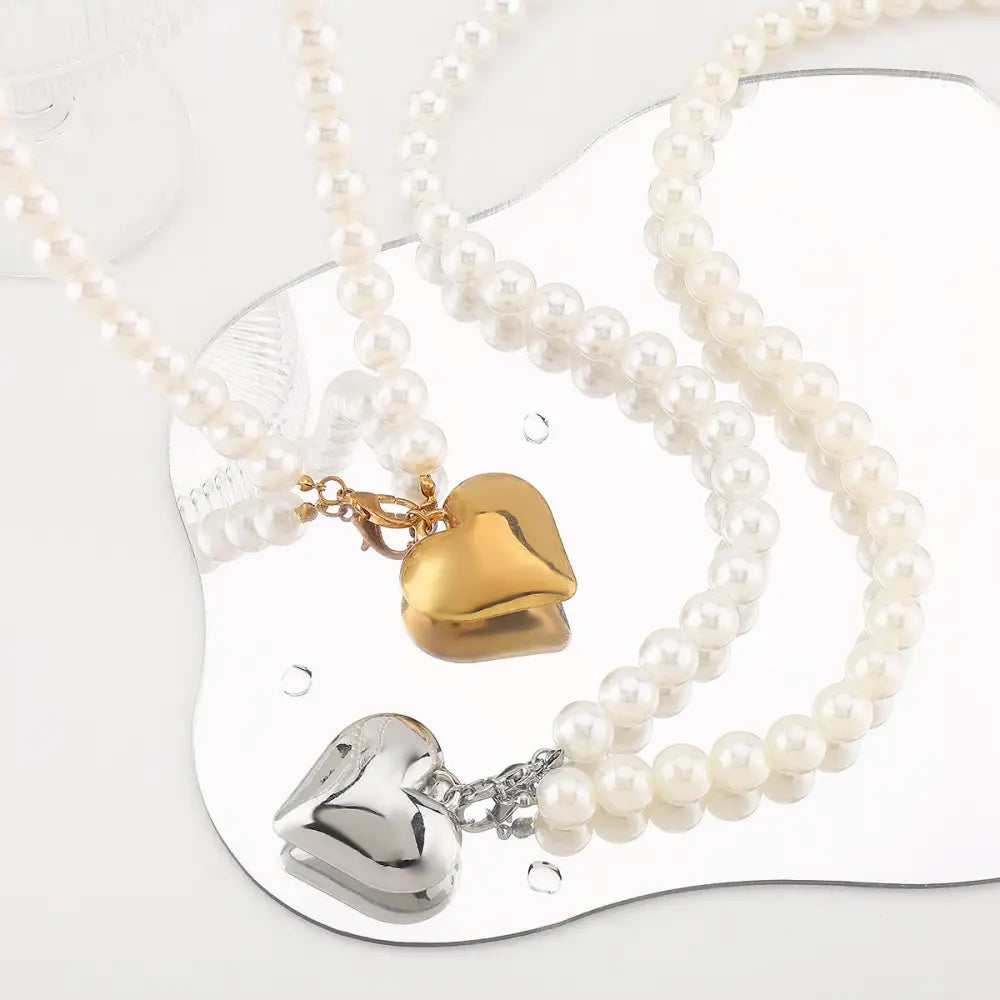 Luxury Heart Pearl Necklace | Boho Chic Soulmate Jewellery | same ANTHEM