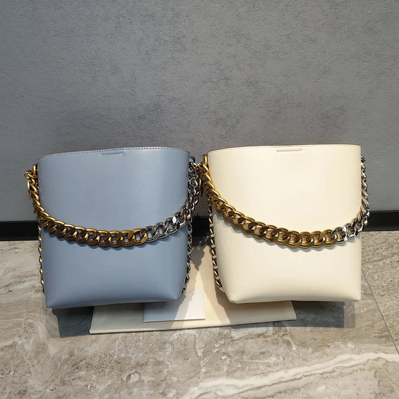 Luxury Leather Bucket Bag – Soulmate Style | same ANTHEM