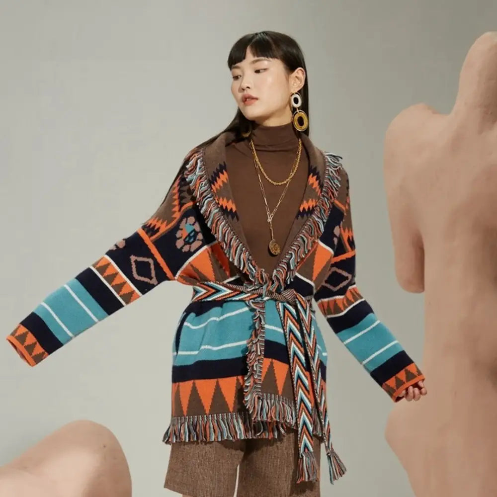 Medium Long Jacquard Cardigan | same ANTHEM.