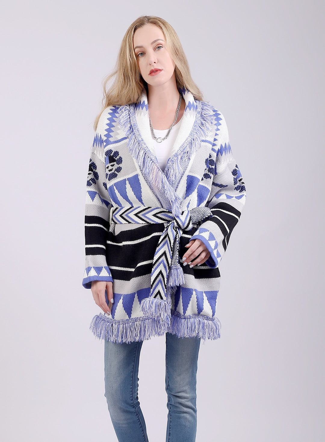 Medium Long Jacquard Cardigan | same ANTHEM.