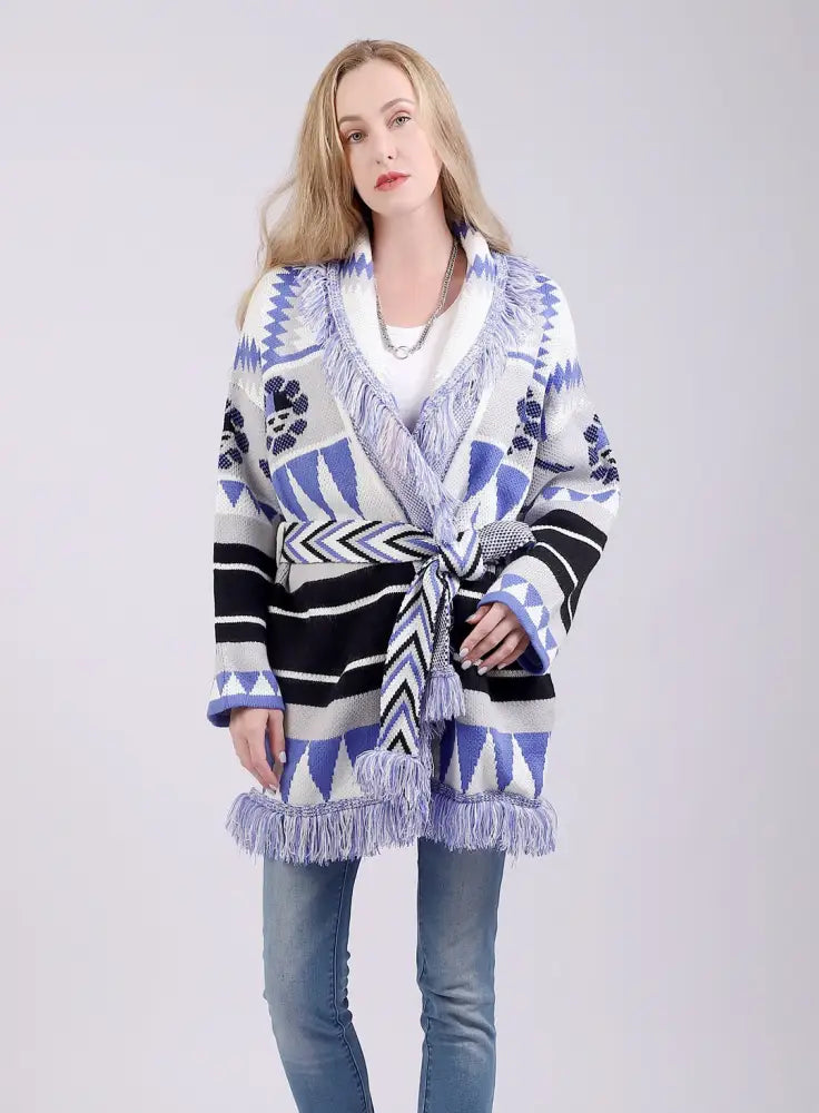 Medium Long Jacquard Cardigan | same ANTHEM.