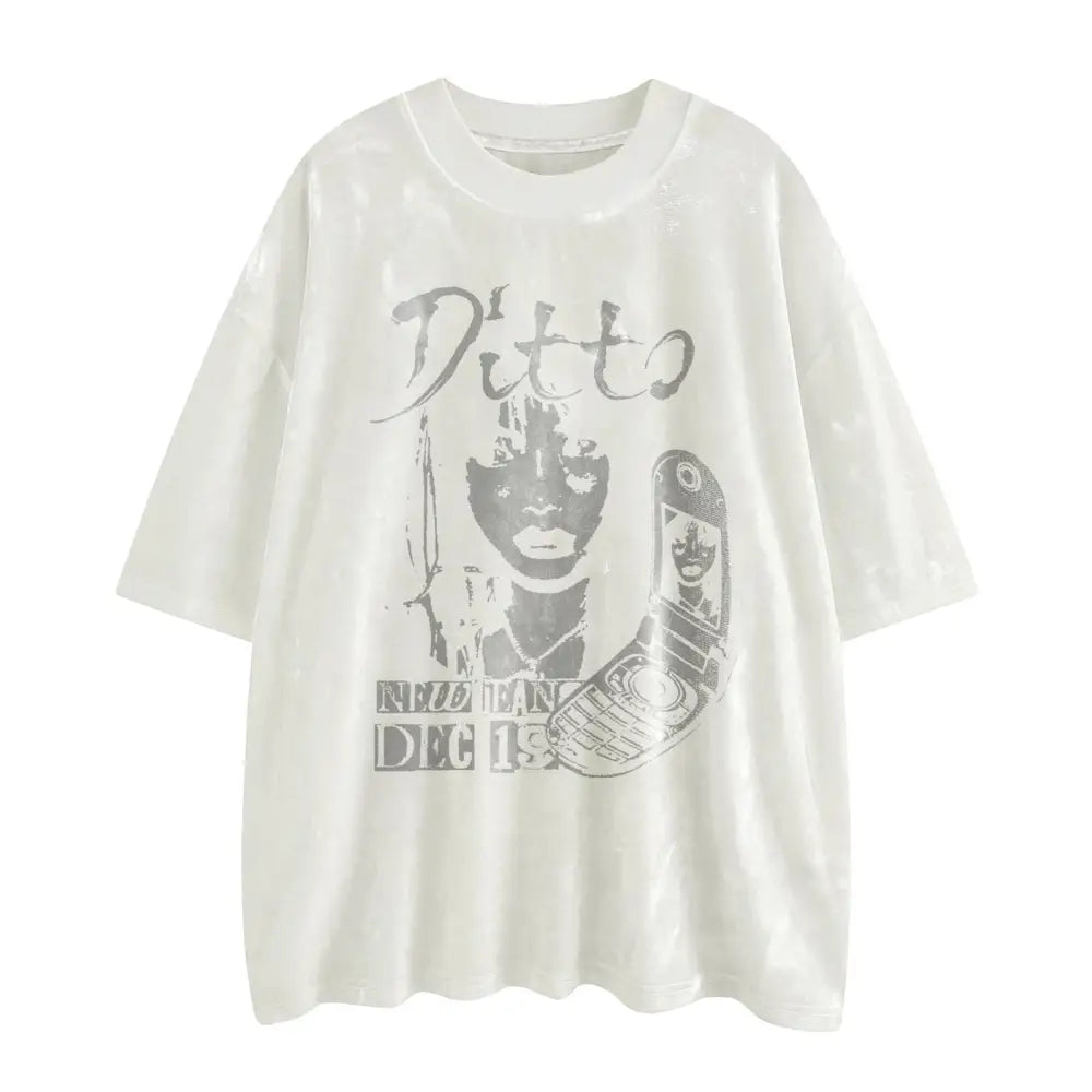 Men’s Abstract Print Velvet T-Shirt | High Street Unisex Summer Top | same ANTHEM.