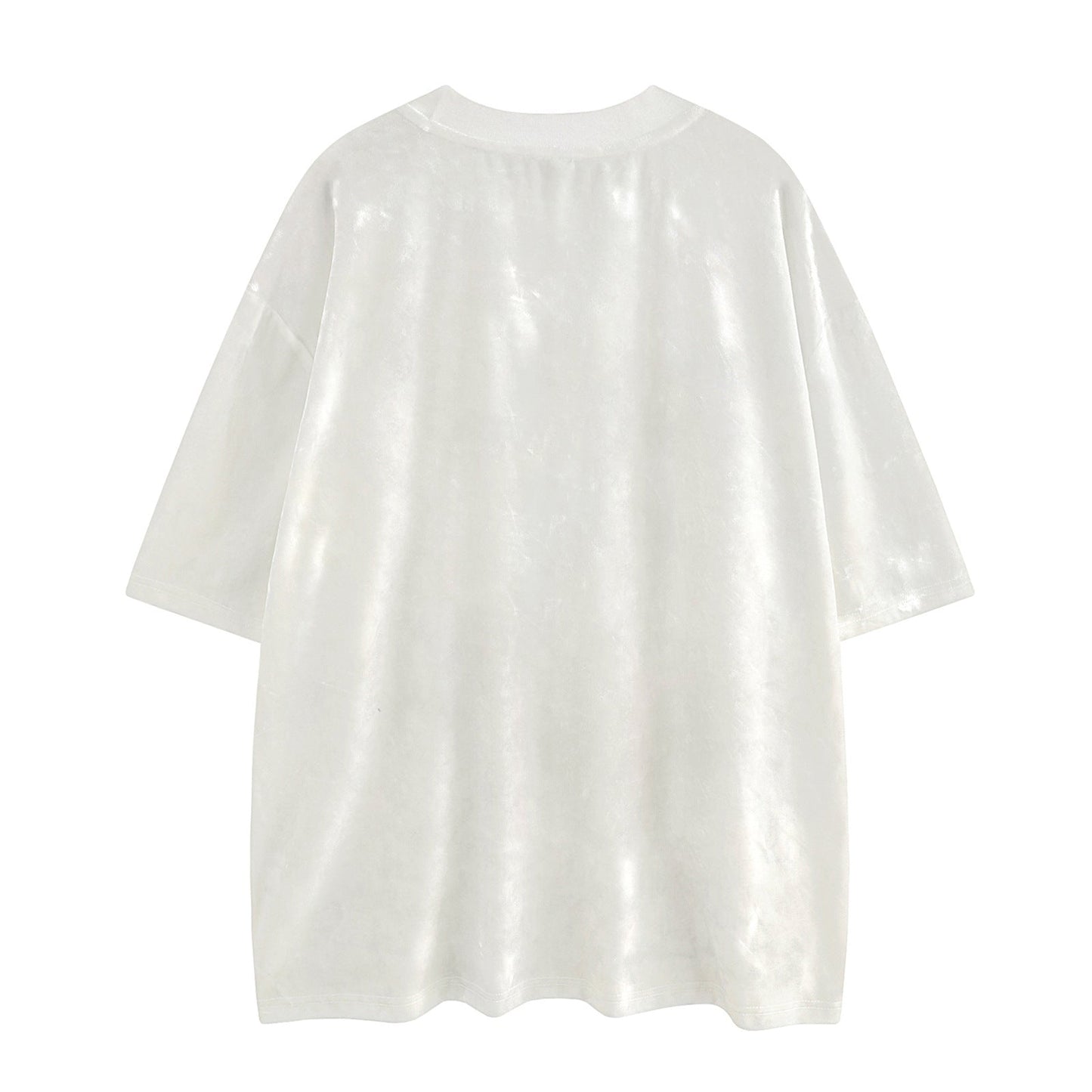 Men’s Abstract Print Velvet T-Shirt | High Street Unisex Summer Top | same ANTHEM.