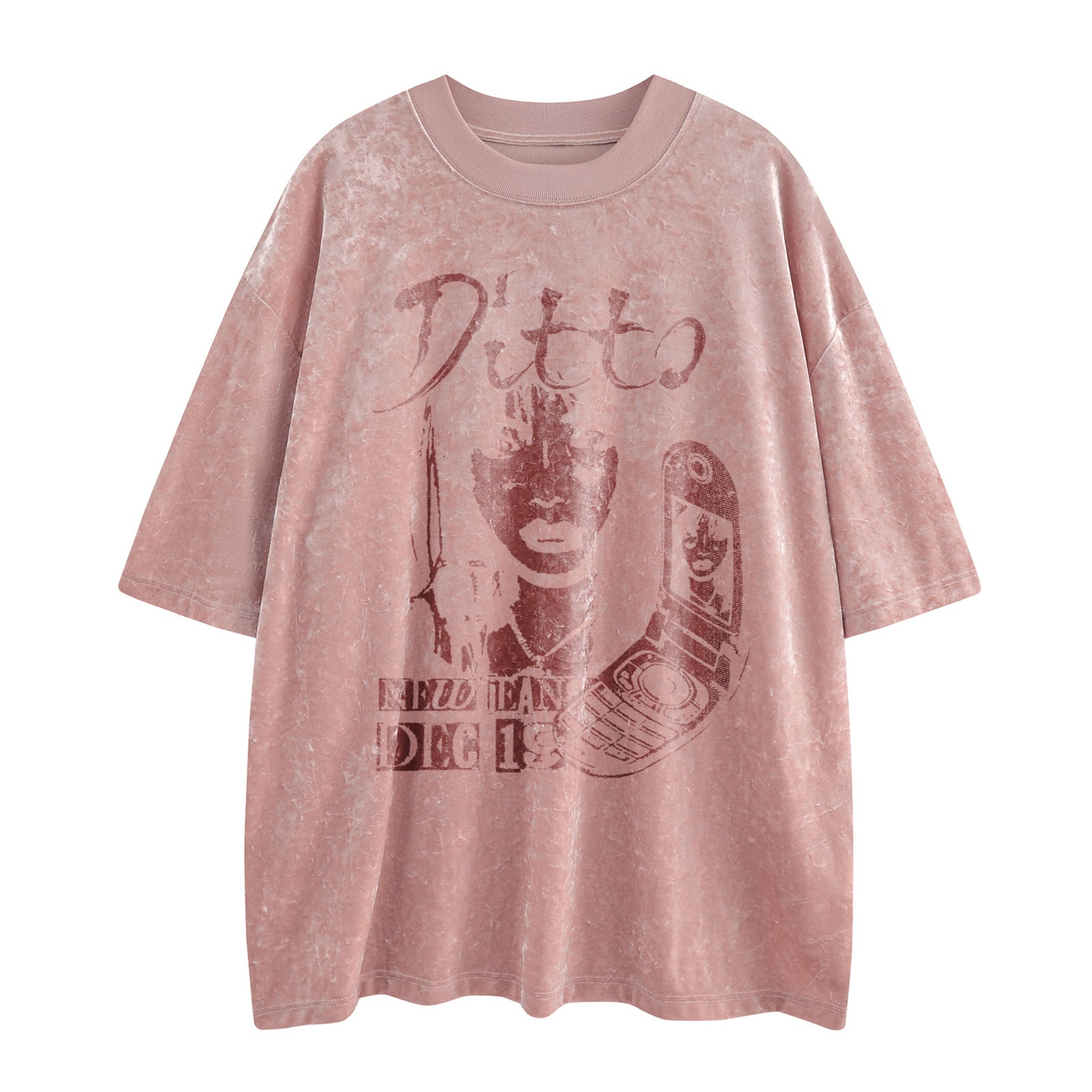 Men’s Abstract Print Velvet T-Shirt | High Street Unisex Summer Top | same ANTHEM.