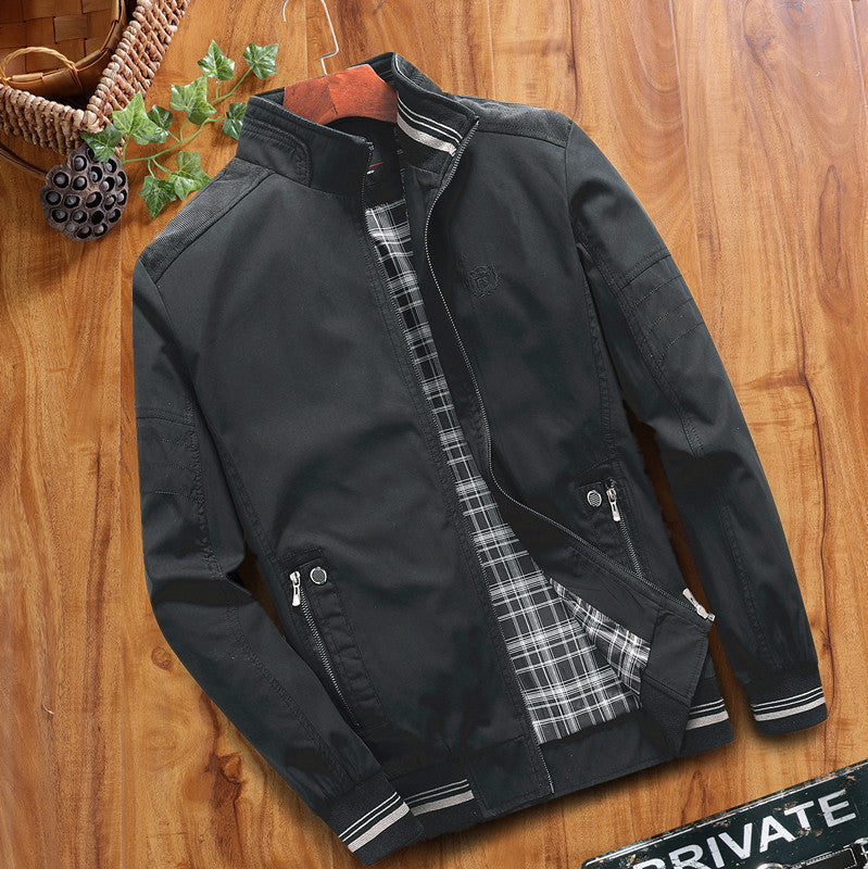 Men’s Baggy Casual Jacket – Young Classic & Effortless | same ANTHEM - 606 Thin Black / 2XL