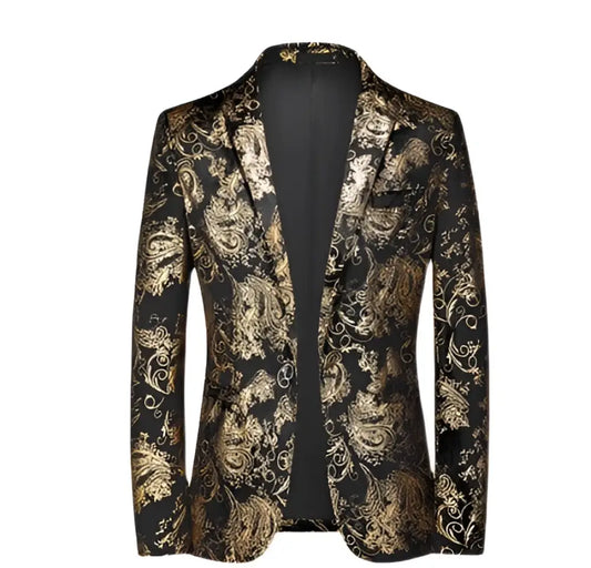 Men’s Bronzing Suit Jacket – Elegant Statement Piece for Weddings & Events | same ANTHEM - Gold / 2XL