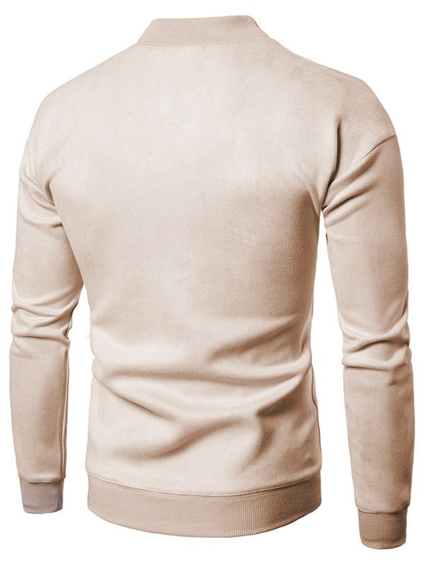 Men’s Chest Letter Print Suede Sweatshirt | Stylish Streetwear | same ANTHEM.