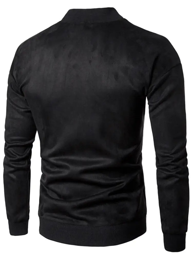 Men’s Chest Letter Print Suede Sweatshirt | Stylish Streetwear | same ANTHEM.