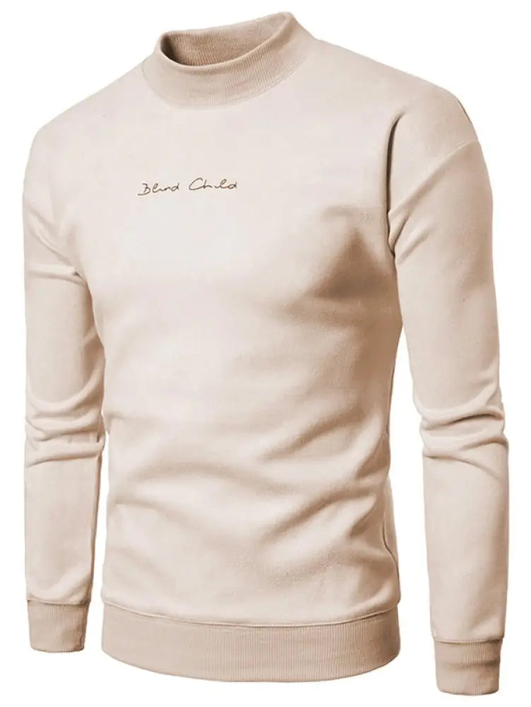 Men’s Chest Letter Print Suede Sweatshirt | Stylish Streetwear | same ANTHEM. - WARM WHITE / XS