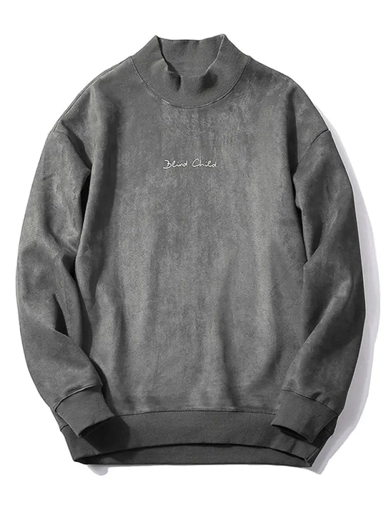 Men’s Chest Letter Print Suede Sweatshirt | Stylish Streetwear | same ANTHEM.