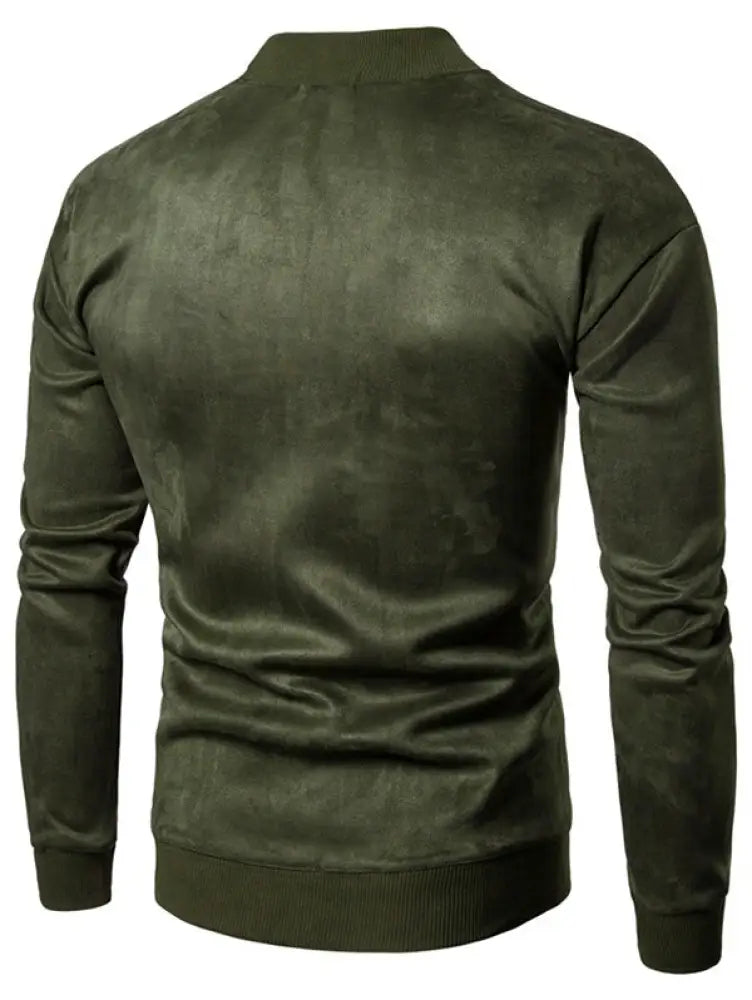 Men’s Chest Letter Print Suede Sweatshirt | Stylish Streetwear | same ANTHEM.