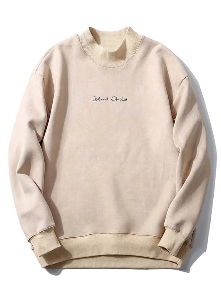 Men’s Chest Letter Print Suede Sweatshirt | Stylish Streetwear | same ANTHEM.