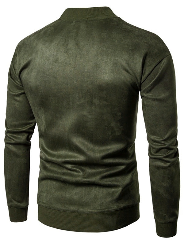 Men’s Chest Letter Print Suede Sweatshirt | Stylish Streetwear | same ANTHEM.