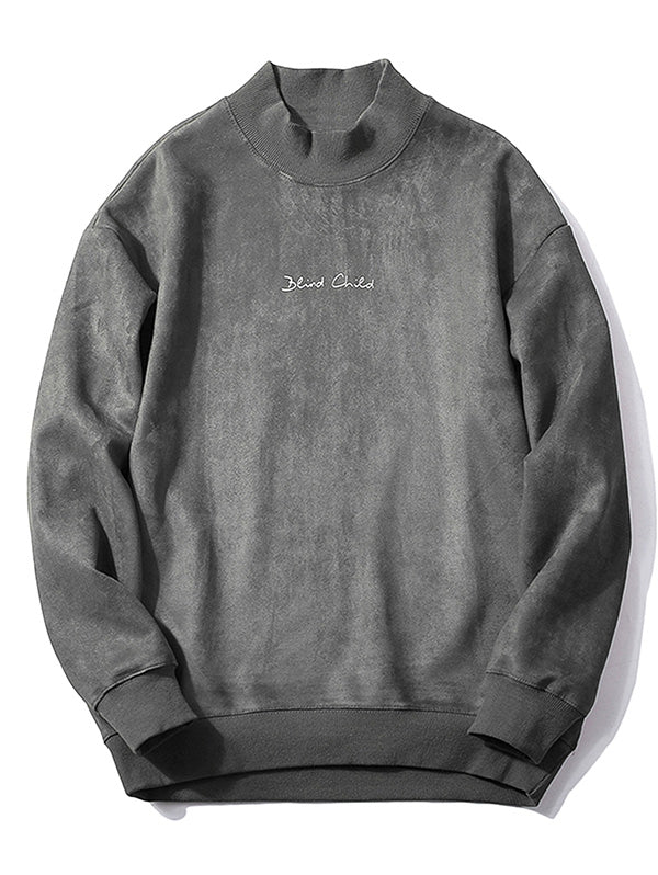 Men’s Chest Letter Print Suede Sweatshirt | Stylish Streetwear | same ANTHEM.