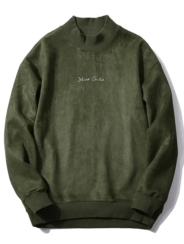 Men’s Chest Letter Print Suede Sweatshirt | Stylish Streetwear | same ANTHEM.