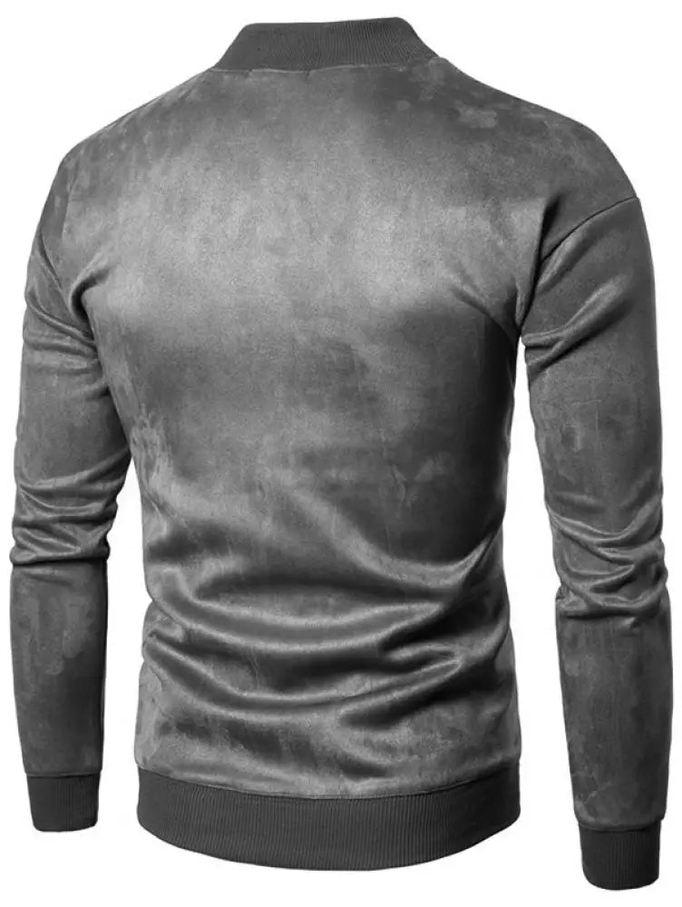 Men’s Chest Letter Print Suede Sweatshirt | Stylish Streetwear | same ANTHEM.