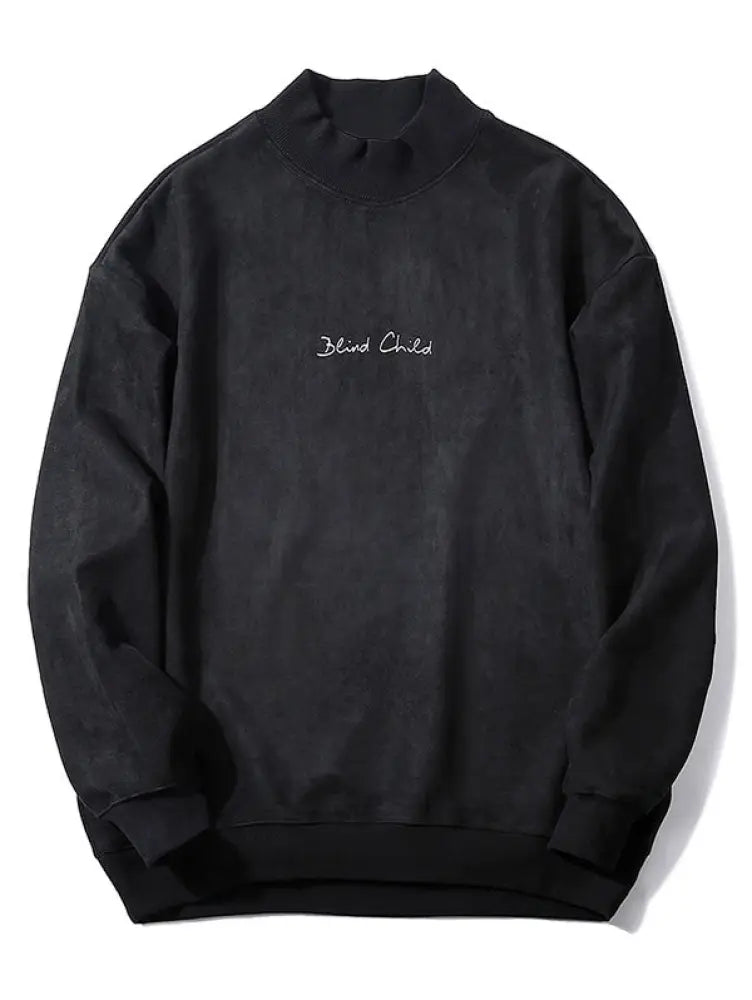 Men’s Chest Letter Print Suede Sweatshirt | Stylish Streetwear | same ANTHEM.