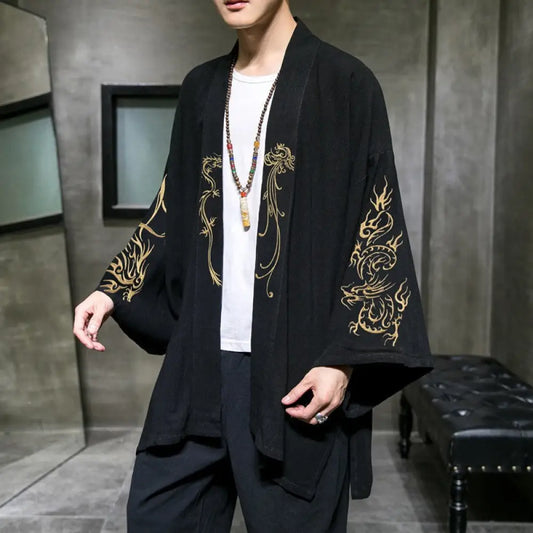 Men’s Chinese Style Hanfu – Elegant Streetwear | same ANTHEM - Black / M