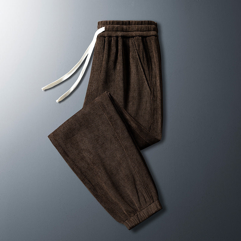 Men’s Corduroy Plush Pants – Casual Cool & Cozy | same ANTHEM - Coffee without plush / 2XL - Pants