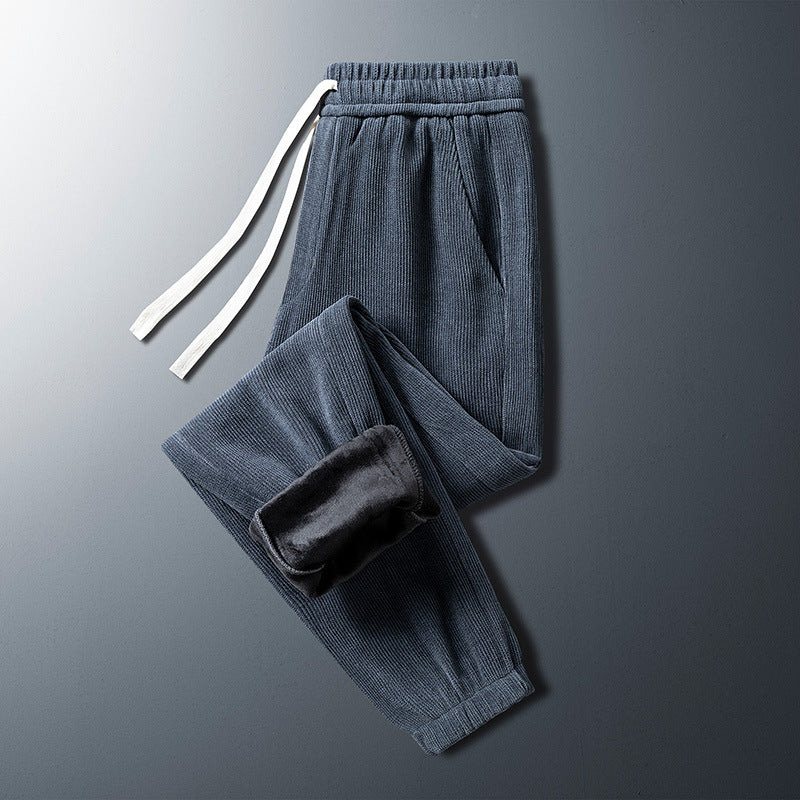 Men’s Corduroy Plush Pants – Casual Cool & Cozy | same ANTHEM - Dark grey plush / 2XL - Pants