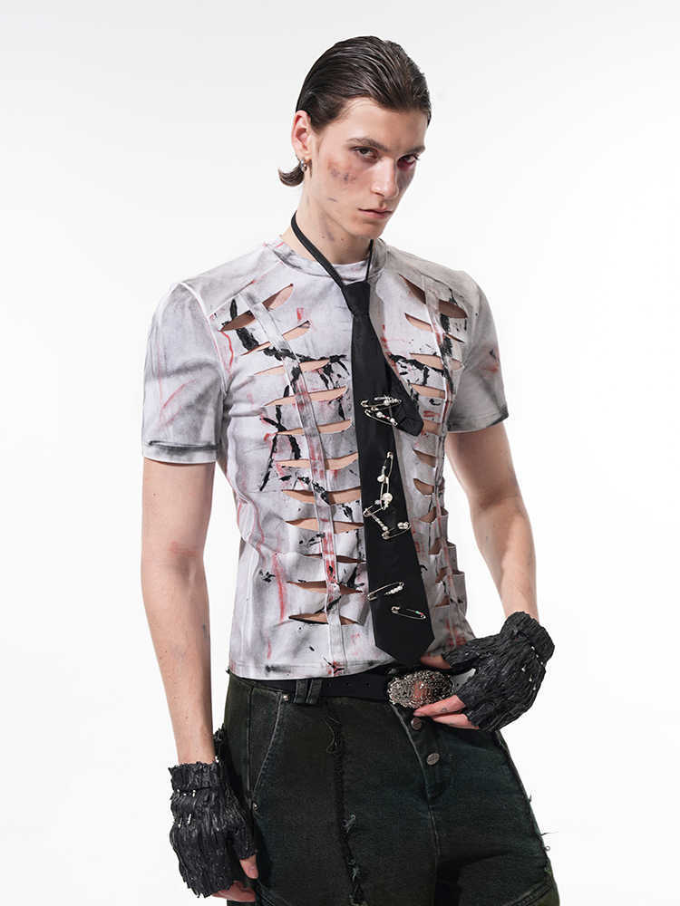 Men’s Cut-Out Stretch Tight Tee – same ANTHEM. Soulmate Streetwear